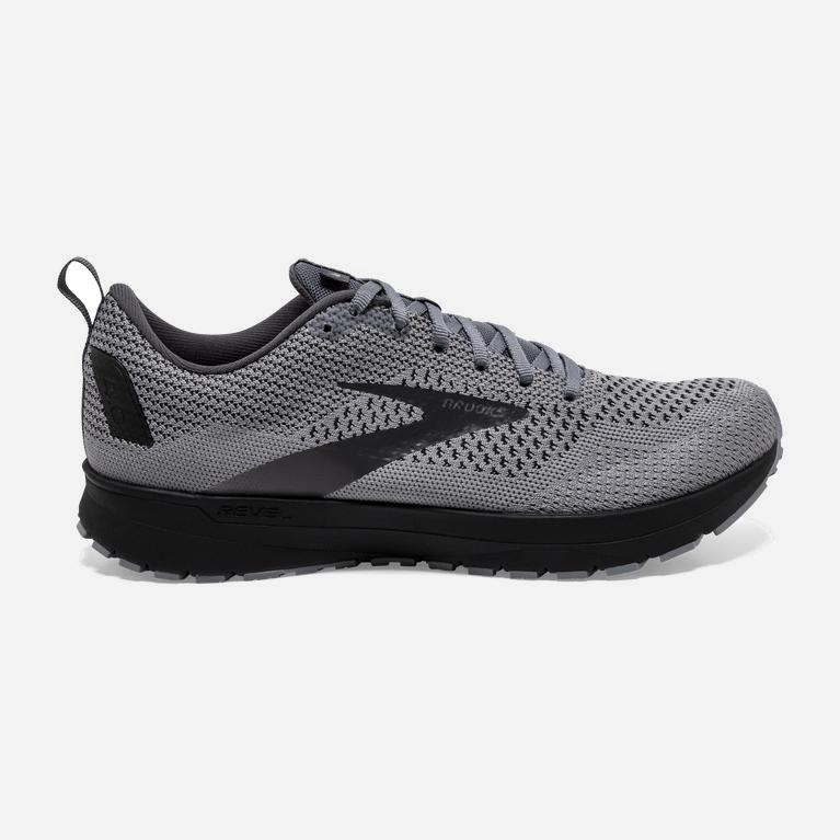 Brooks Revel 4 Israel - Men's Road Running Shoes - Grey/Blackened Pearl/Black (81732-WXSM)